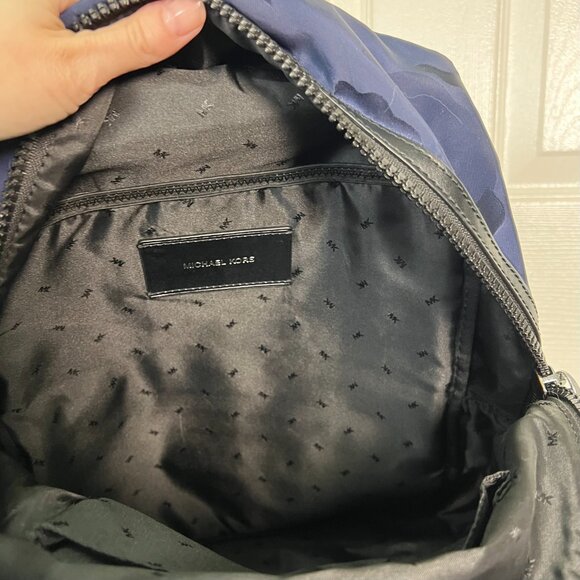 Michael Kors Camouflage Nylon Jacquard Backpack Blue Camo main image 8